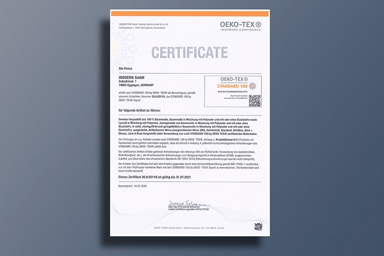OEKO-TEX® Standard 100 für Workwear-Gewebe